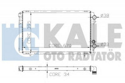 KALE OTO RADYATOR 208800 -  Радиатор, охлаждение двигателя